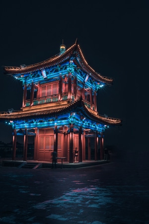 古城-西安-长安-夜景-建筑 图片素材