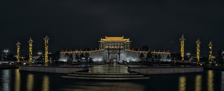 古城-西安-长安-夜景-建筑 图片素材