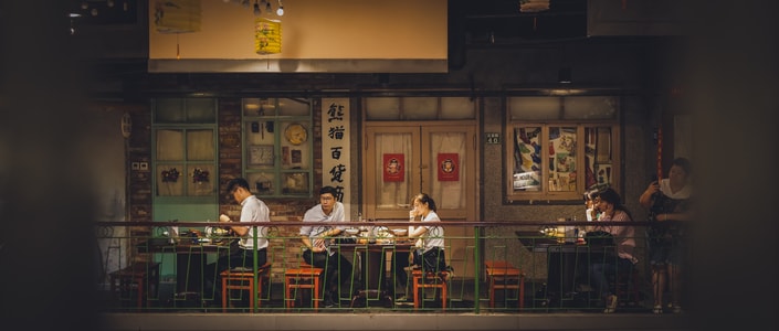 纪实-街拍-百货店-餐馆-食客 图片素材