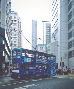 香港-人文纪实-旅行摄影-电车-建筑 图片素材