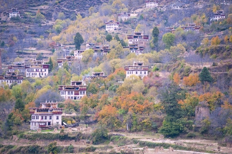 秋色-风光-旅行-藏寨-藏寨 图片素材