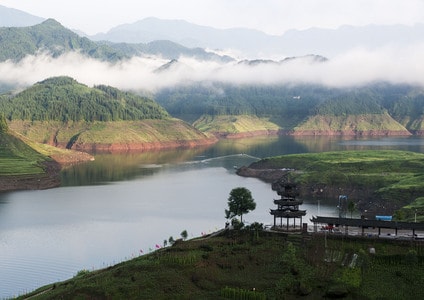 旅行-风景-雅女湖-瓦屋山-山 图片素材
