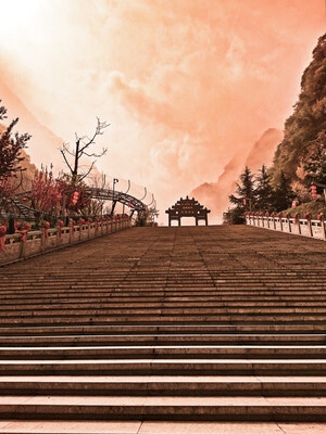 旅游-风景-阶梯-梯道-天梯 图片素材