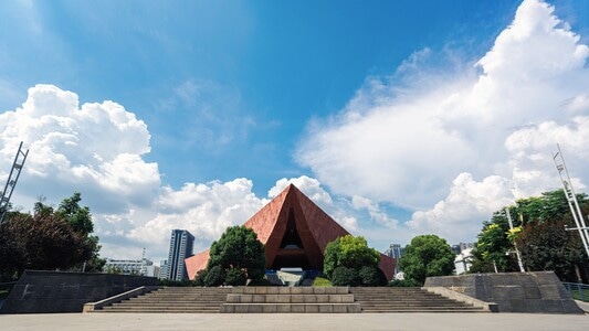 历史-夏季-天空-白云-建筑 图片素材