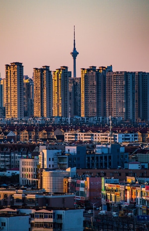 城市天际线-城市色彩-风光-旅行-天津市 图片素材