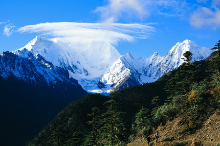 梅里雪山-梅里北坡-奶日顶卡-户外-徒步 图片素材