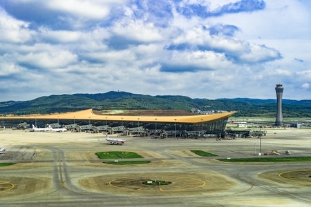 航拍-美丽中国-昆明-长水机场-风景 图片素材