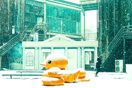 雪景-冬季-温度-街拍-建筑 图片素材