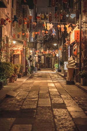 广州-夜-扫街-纪实-西关 图片素材
