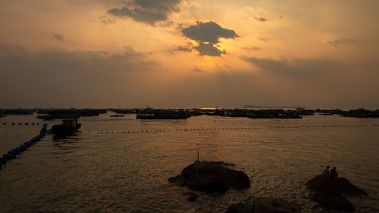 深圳-日落-海边-风景-风光 图片素材