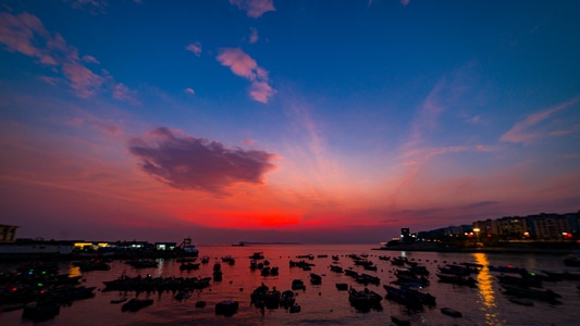 深圳-日落-海边-风景-风光 图片素材
