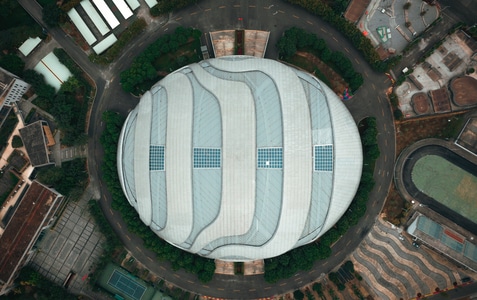 广州-纪实-航拍-大学城-建筑 图片素材