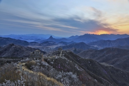 风光-长城-杏花-日出-风景 图片素材