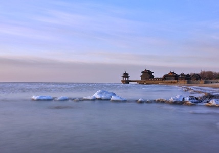 风光-大海-海冰-日落-大海 图片素材