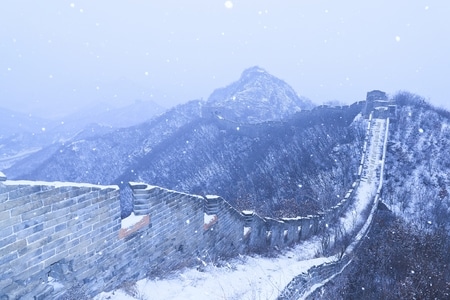 风光-长城-雪-长城-风光 图片素材