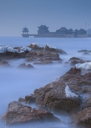 我要上封面-风光-风景-石头-雾 图片素材