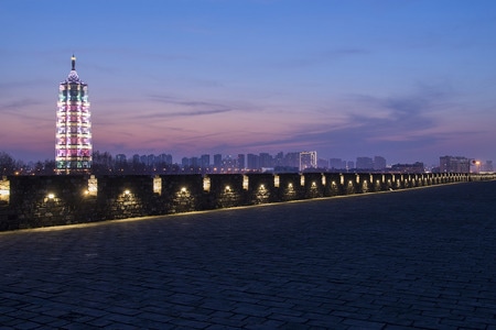 城市天际线-风光-湖-湖泊-城市 图片素材