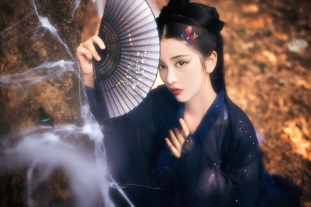 古风-山海经-汉服-摄影-蝴蝶 图片素材