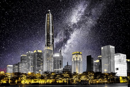 夜景-城市风光建筑-都市风光-高楼-大厦 图片素材