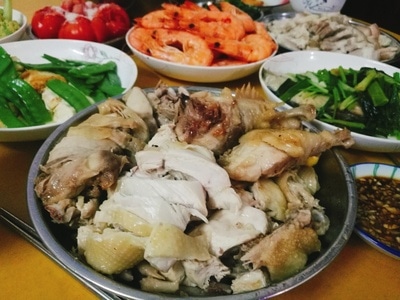 美食-广东-潮汕-白斩鸡-年夜饭 图片素材