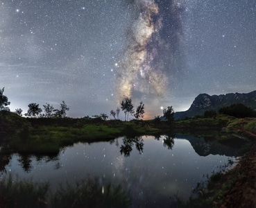 星空-银河-山水-银河倒影-风光 图片素材