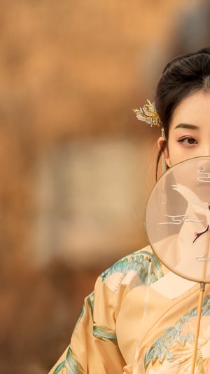 人像-古风-汉服-美女-你好2020 图片素材