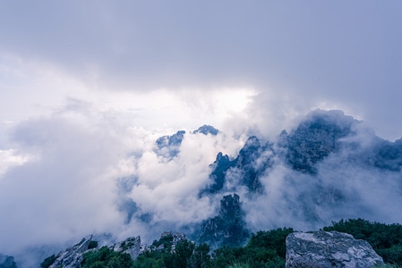 记录-白石山-天空-山峰-白石山 图片素材