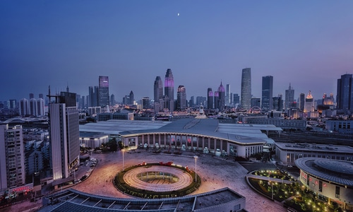 夜色-广场-城市-城市风光-建筑 图片素材