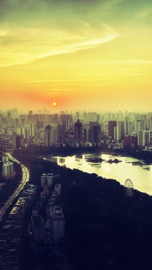 iphone-喜欢-云-我的爱-夕阳 图片素材