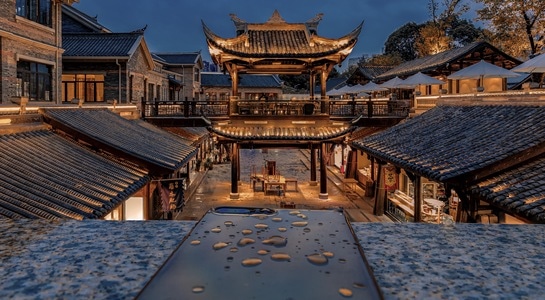 成都-佳能-城市风光-夜景-东门市井 图片素材