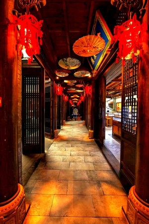 风景-建筑-建筑-走廊-风景 图片素材