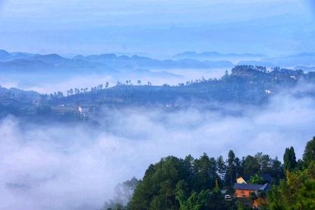 远山-薄雾-风景-风光-山 图片素材