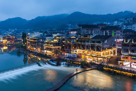 凤凰古镇-山水-江南-色彩-旅行 图片素材