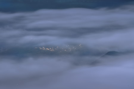 云海-日落-山村-金鸡山-浙江 图片素材