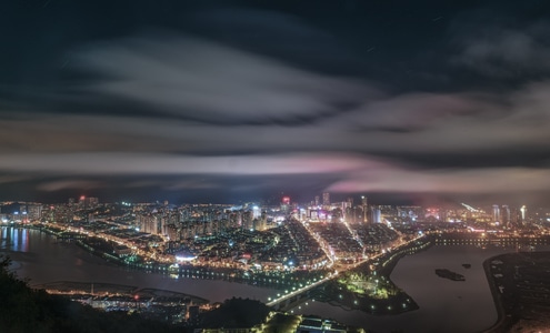 风光-开州之夜-城市-城市风光-建筑 图片素材