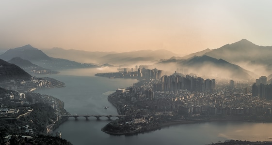 风光-开州之晨-风景-山-山峰 图片素材