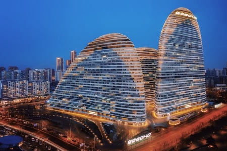 你好2020-蓝色-傍晚-色彩-北京 图片素材