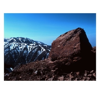 蓝-高原-雪山-磐石-大海梁子 图片素材
