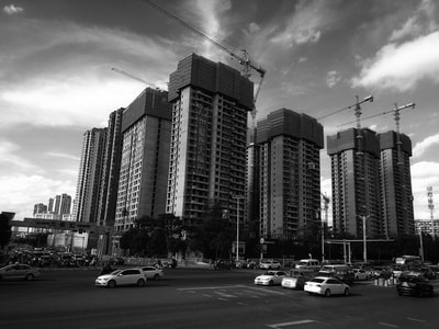 城市-生活-昆明-黑白-手机摄影 图片素材