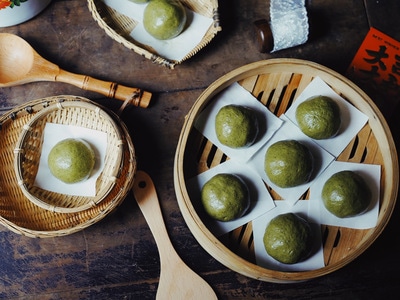 艾叶-青团-食物-手作-生活 图片素材