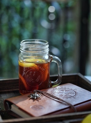 阳光-柠檬-红茶-玻璃杯-玻璃杯 图片素材
