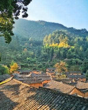 意境-手机摄影-色彩对比-风光-古村落 图片素材