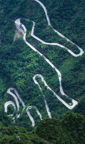 我要上封面-旅行-张家界-山路-盘山公路 图片素材