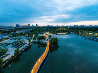 齐鲁印象-城市-城市风光-湖-湖面 图片素材