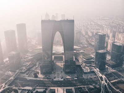 苏州-裤衩楼-航拍-裤衩楼-建筑 图片素材