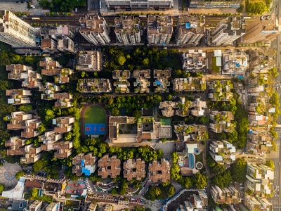 绿色地球-风光-航拍-建筑-高楼 图片素材