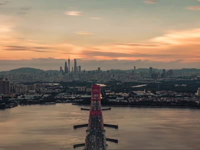 旅行-魔都映像-航拍-桥-斜拉桥 图片素材