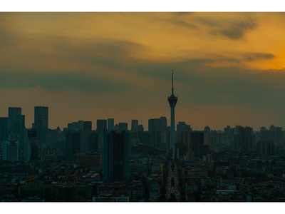 城市-黄昏-夏日-建筑-成都 图片素材