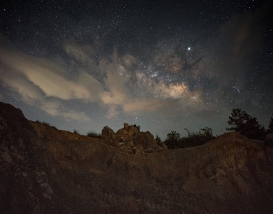 弥勒-云南-沙堆-星空-银河 图片素材