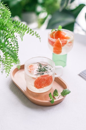 我的六月-夏日气泡水-血橙饮品-清凉气泡水-饮品 图片素材